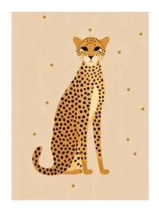 3D Стикер на телефон «Гепард», коричневый, объёмный