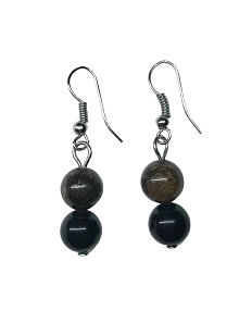 Серьги «Обсидиан», чёрные