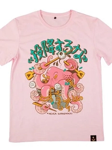 Футболка «Never surrender», S жен., розовый