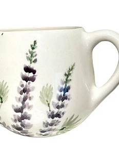 Кружка ручной работы Верба керамика «Лаванда», круглая, керамика, 350 мл