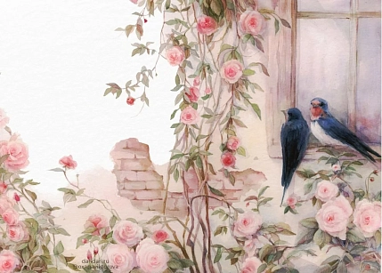 Тетрадь Оксана Викторова «Ласточки», А5, 40 листов, розовый, фото 4.