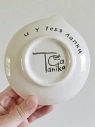 Блюдце ручной работы Taniko Ga «Ты просто котик», белая, керамика, 12 см, превью фото 2