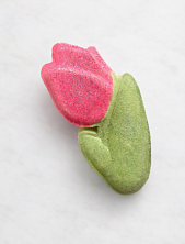 Бомбочка для ванны Nyash Nyash «Тюльпан», розовая с зеленым