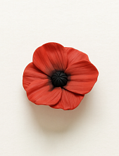 Брошь «Красный мак»