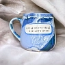 Кружка ручной работы Тата вытворяет/NF ceramics «Кроме любви твоей мне нету моря», светло-синяя, керамика, 600 мл, превью фото 3