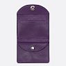 Cкладной кошелёк визитница ручной работы, Kokosina bags, натуральная кожа, фиалковый, превью фото 3