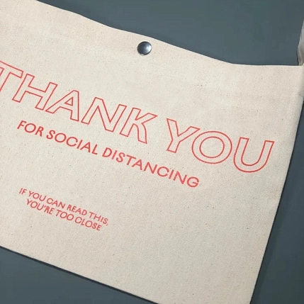 Сумка шоппер на кнопке «Social distancing», фото 2.