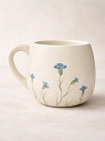 Кружка ручной работы Верба керамика «Васильки», круглая, керамика 500 мл, превью фото 2