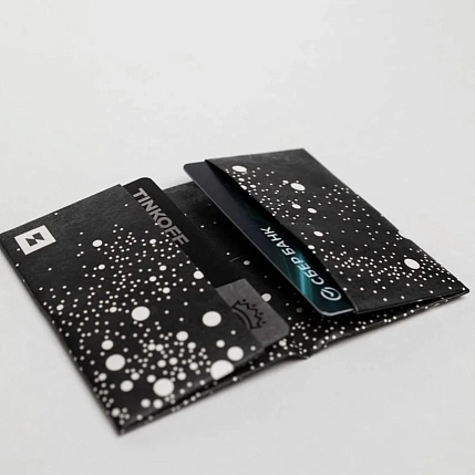 Мини-кошелёк кардхолдер New Wallet «New Milkyway», черный, фото 3.