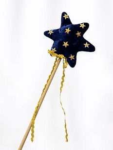 Волшебная палочка БУКА «Воссияй», ночь с золотыми звёздами, 25 см