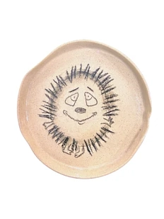 Тарелка «Тревожный ёж», керамика