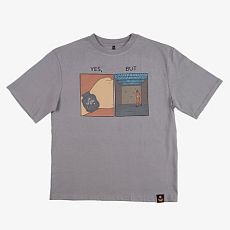 Оверсайз футболка Barking Store «1000 steps», 3XL, серый