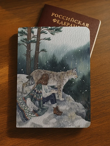 Обложка на паспорт Анна Спешилова «На скале», кожзам, фото 3.