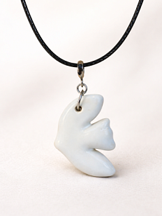 Подвеска ручной работы Partala ceramics «Птичка», белая