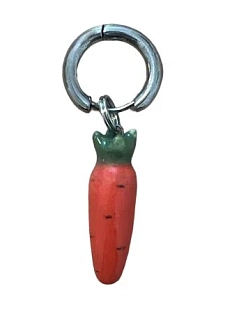 Моносерьга ручной работы «Морковка», керамика