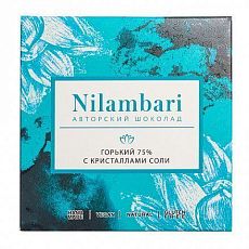 Шоколад Nilambari горький 75% с кристаллами соли