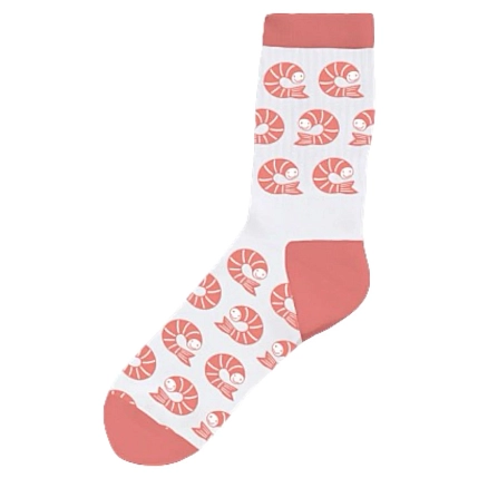 Носки «Креветки», р-р 40-45, белый, фото 1.