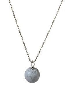Подвеска «Бетонный шарик» на цепочке, серый