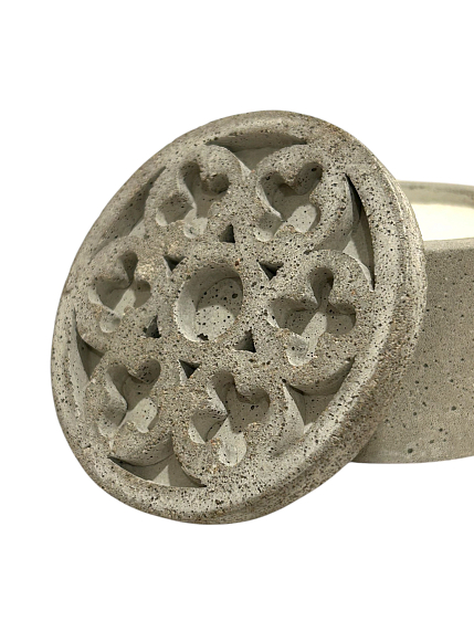 Свеча-шкатулка ручной работы «Готика», бетон, фото 3.