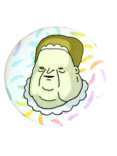 Закатной значок ШКЯ «Кушайте кашу», металл, 37 мм