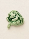 Магнит Мама Черепаха керамический, ручной работы «Русалка», зеленый, превью фото 1