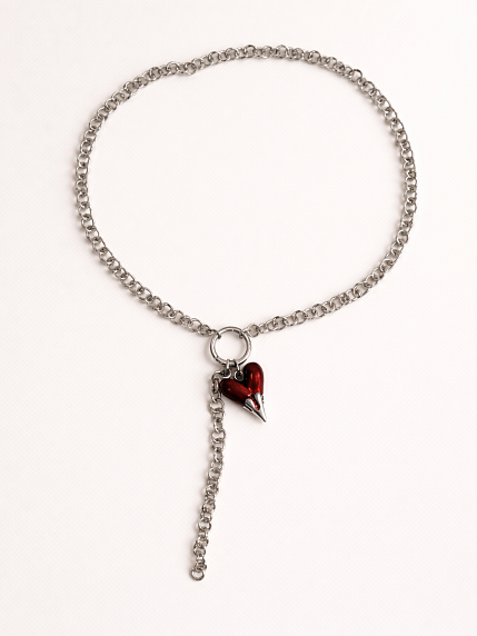 Чокер-цепь галстук с подвеской «Сердце» Migette, фото 2.