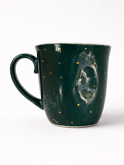 Кружка ручной работы NF ceramics «Когда мне грустно, я колдую», тёмно-зелёная, керамика, 400 мл, фото 5.