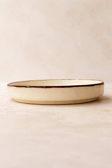 Блюдце ручной работы «Веточки», полуфарфор, 14 см, фото 2.