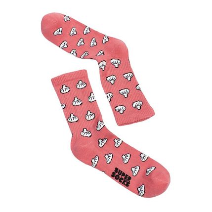 Носки «Хинкали», р-р 40-45, розовые, фото 2.