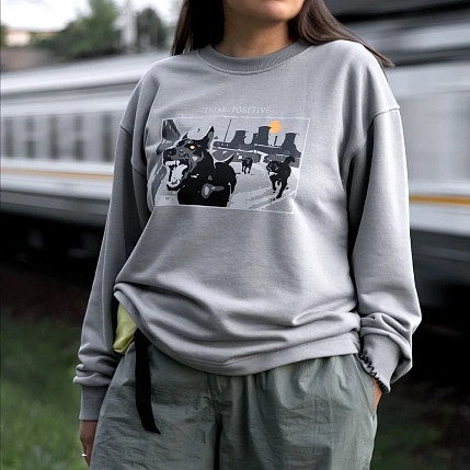 Свитшот «Think positive», XL муж., фото 2.