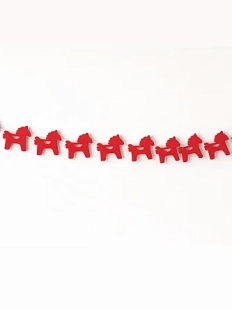 Бумажная гирлянда Магия букв «Лошадки», красная, картон, 240 г/м²