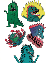 Временные тату Валя Карнавалова «Lizard», 6 шт