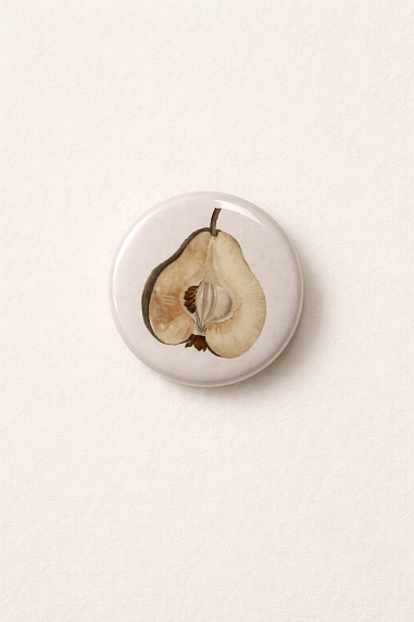 Значок закатной «Груша», металл, 25 мм, фото 2.