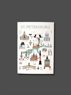 Блокнот «Туристическая карта Петербурга» А6