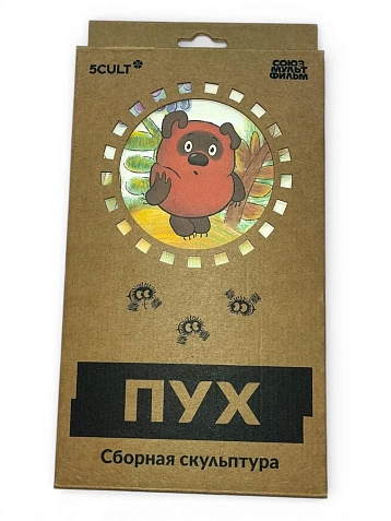 Картонный конструктор 3D «Винни-Пух», микро, фото 1.