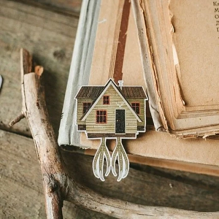 Брелок «Домик на курьих ножках», дерево, фото 1.