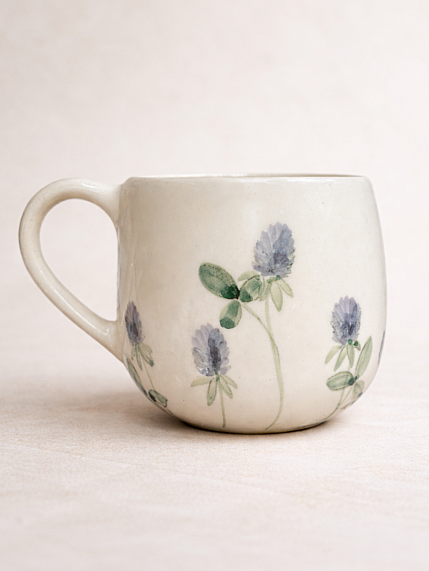 Кружка ручной работы Верба керамика «Клевер», круглая, керамика, 250 мл, фото 1.