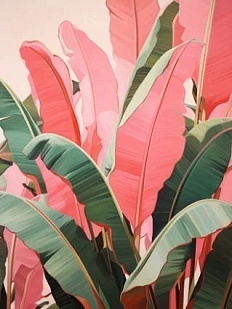 3D Стикер на телефон «Тропические листья», объёмный