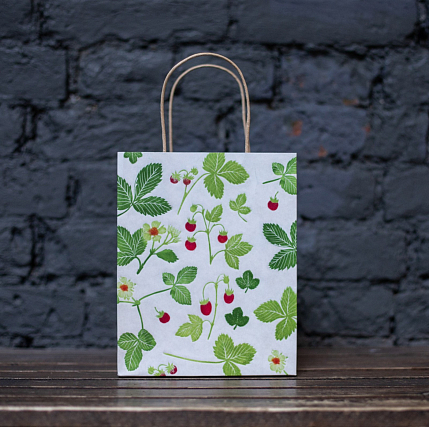 Крафт-пакет «Земляничная поляна», фото 1.