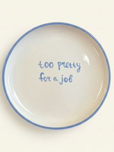 Тарелка ручной работы Йеллоускуп «Too pretty for a job», керамика, 15 см