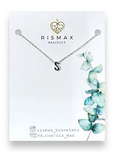 Подвеска ручной работы на цепочке с буквой S, нержавеющая сталь