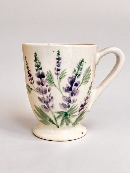 Кружка ручной работы классика «Лаванда», керамика, 250 мл, фото 2.