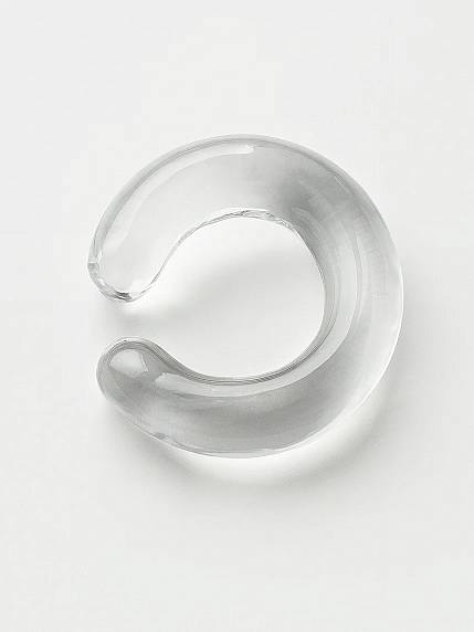 Кафф Лампджой глянцевый, стекло, прозрачный, фото 1.