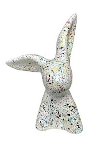 Статуэтка ручной работы Кролик, разноцветная, керамика
