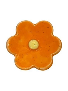 Подставка для украшений ручной работы «Оранжевый цветочек», керамика
