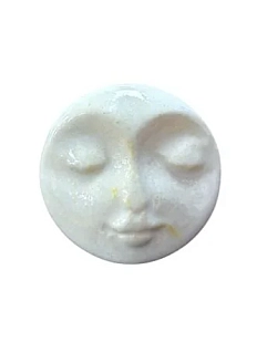 Кольцо ручной работы КерамЕлКа «Лицо», белое, керамика