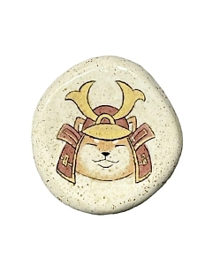 Брошь Керемет«Самурай сиба-ину», керамика