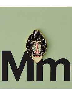 Металлический значок «Мандрил»