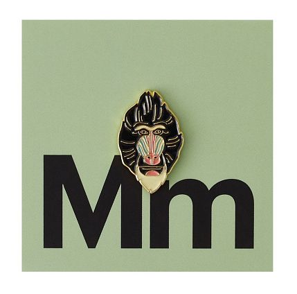 Металлический значок «Мандрил», фото 1.