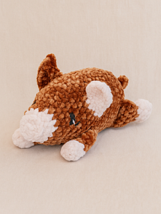 Игрушка ручной работы «Поросёнок» плюшевый, коричневый. Магазин Dari Dari Игрушка ручной работы «Поросёнок» плюшевый, коричневый